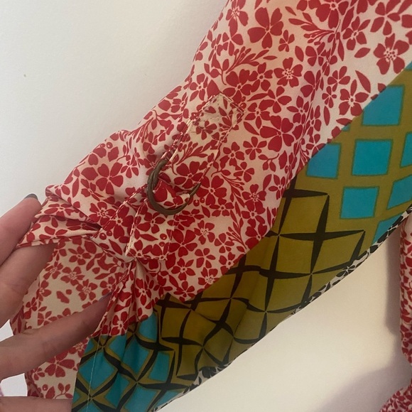 Daniel Rainn Vibrant Peplum Peasant Top Size Medium Artsy Boho EUC‎ - Picture 5 of 5